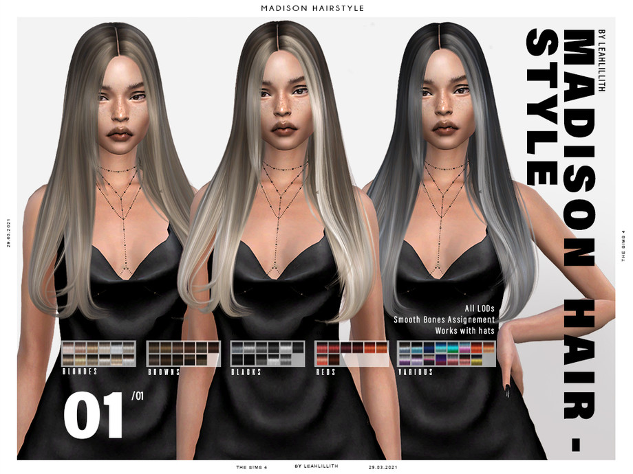 Madison Hair By Leah Lillith From Tsr • Sims 4 Downloads