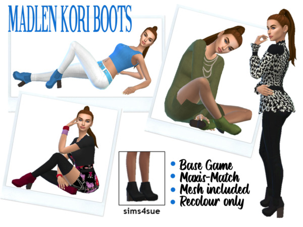 Madlen`s Kori Boots recolored from Sims 4 Sue