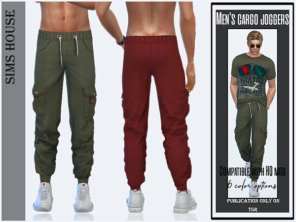 Mens cargo joggers by Sims House from TSR