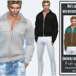 Mens jacket with different textures sims 4 cc