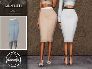 Meshki II Set Skirt sims 4 cc