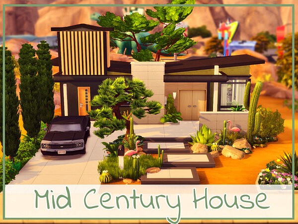 Mid Century House sims 4 cc
