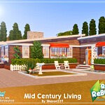 Mid Century Living House Nocc sims 4 cc1