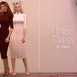 Midi Dress sims 4 cc