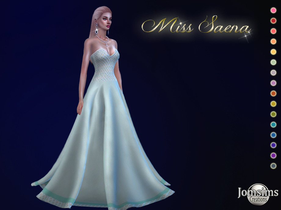 Miss Saena dress by jomsims from TSR • Sims 4 Downloads