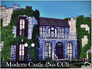 Modern Castle House sims 4 cc