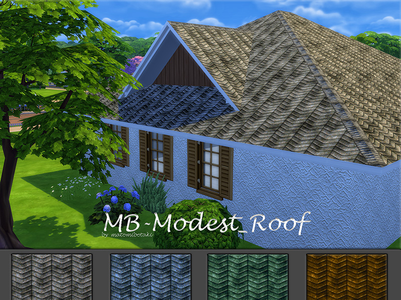Modest Roof by matomibotaki from TSR • Sims 4 Downloads