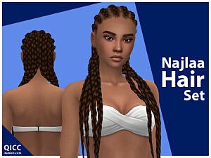 Najlaa Hair Set sims 4 cc