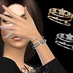 NataliS Diamond star bracelets sims 4 cc