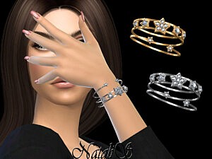 NataliS Diamond star bracelets sims 4 cc