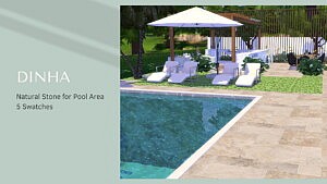 Natural Stone for Pool Area sims 4 cc
