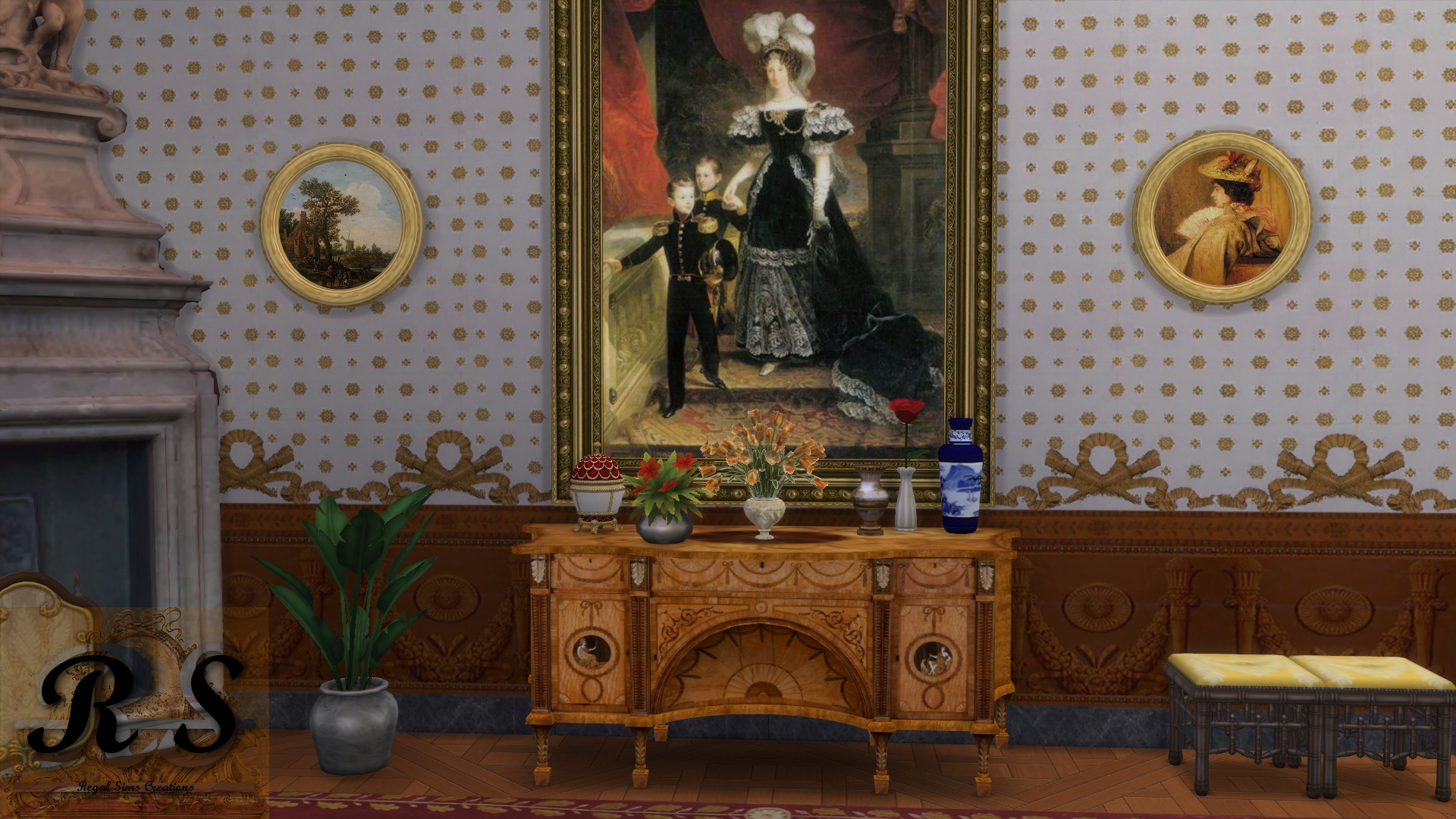 Neoclassical Commode Dressing Table from Regal Sims • Sims 4 Downloads