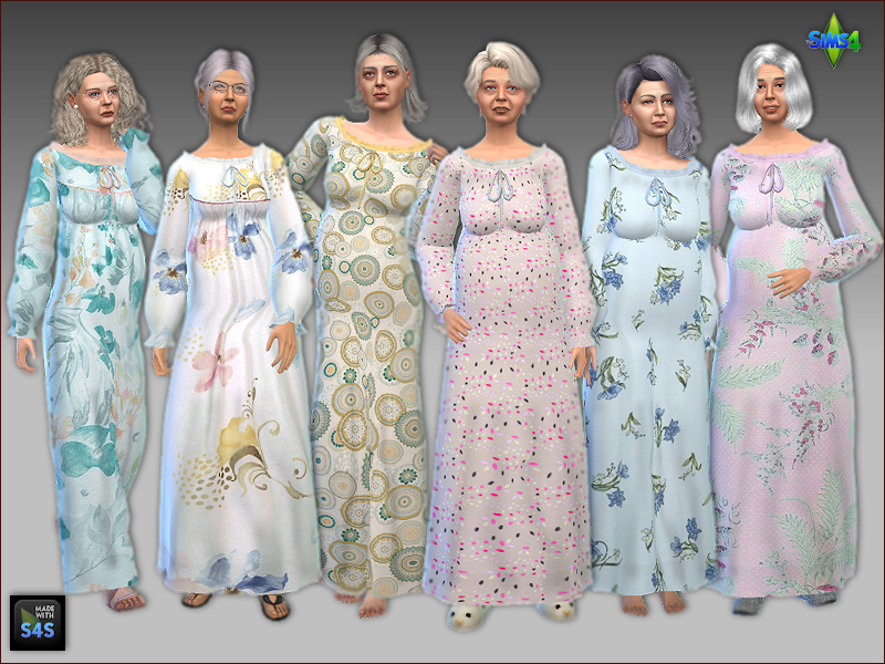 Vintage Nightgown By Lollaleeloo Sims 4 Dresses Night Gown Sims 4 ...