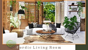 Nordic Living Room sims 4 cc