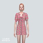 P Ribbon D Mini Dress V2 sims 4 cc