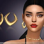 Paloma Hoop Earrings sims 4 cc