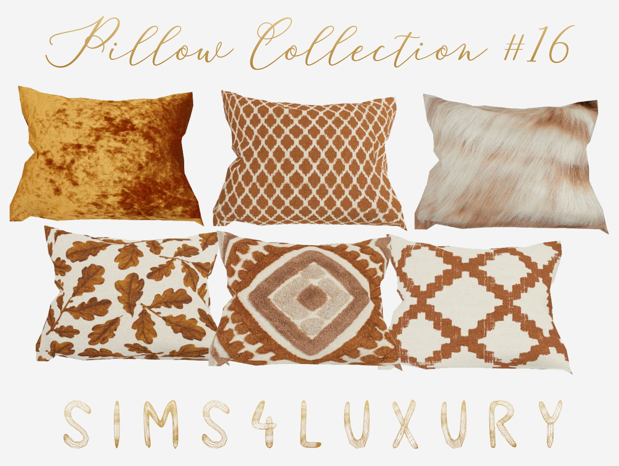 Pillow Collection 16 From Sims4luxury • Sims 4 Downloads