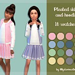 Pleated skirt with hoodie sims 4 cc