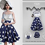 Polka Dot Swing Dress sims 4 cc