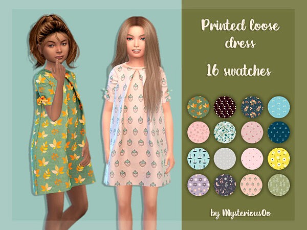 Printed loose dress by MysteriousOo from TSR