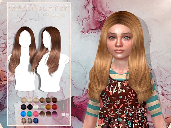 Queen's Layer Child Hair by JavaSims from TSR • Sims 4 Downloads