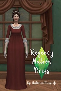Regency Matron Dress sims 4 cc