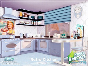 Retro Kitchen sims 4 cc