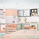 Retro Pastel Kitchen sims 4 cc