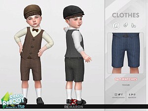 Retro ReBOOT 50s Shorts for Toddler 01 sims 4 cc