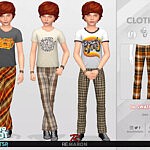 Retro ReBOOT 70s Pants for Child 01 sims 4 cc