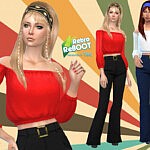 Retro ReBOOT 70s short top sims 4 cc