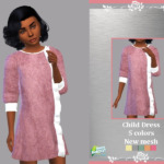 Retro ReBOOT Child dress Elba sims 4 cc