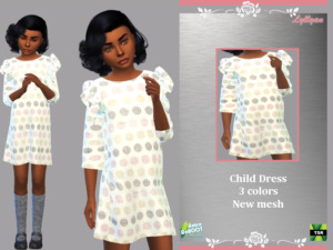 Retro ReBOOT Child dress Mary sims 4 cc