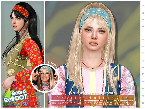 Retro ReBOOT   Pattie Hairstyle Set by DarkNighTt from TSR