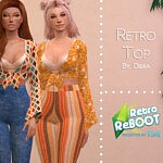 Retro Top sims 4 cc