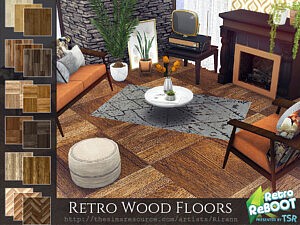 Retro Wood Floors sims 4 cc
