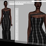Rock Chic V Dress Clover sims 4 cc