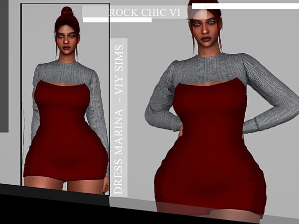 Rock Chic VI Dress Marina by Viy Sims from TSR