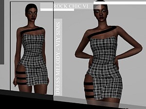 Rock Chic VI Dress Melanie sims 4 cc