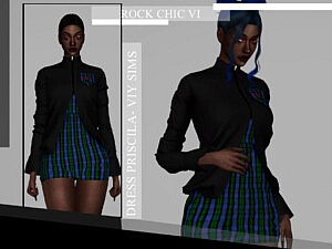 Rock Chic VI Dress Pricila sims 4 cc