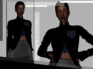 Rock Chic VI Top Priscila Sims 4 CC