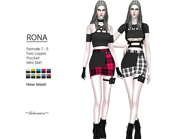 Rona Mini Skirt by Helsoseira from TSR
