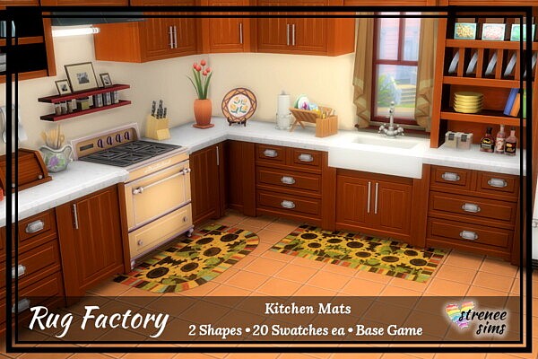 Rug Factory Kitchen Mats sims 4 cc