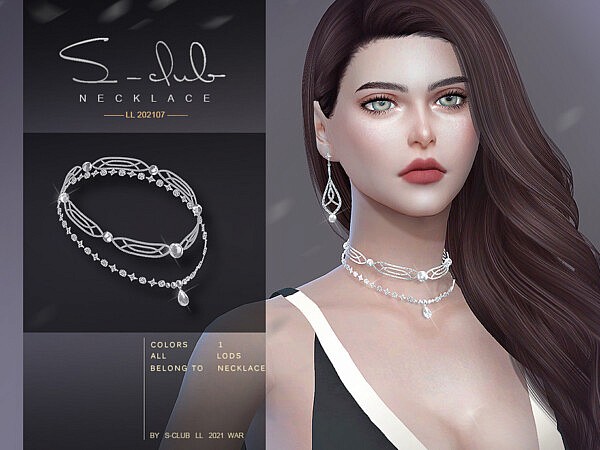 S Club Necklace 202107 sims 4 cc