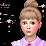 Sakura Child Chopstick Set sims 4 cc