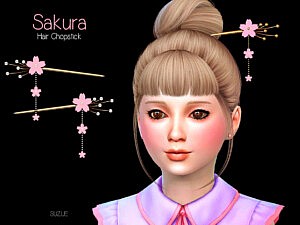 Sakura Child Chopstick Set sims 4 cc