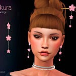 Sakura Earrings sims 4 cc