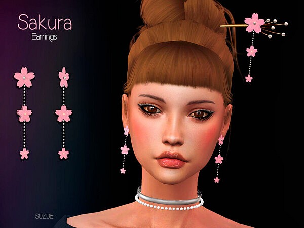 Sakura Earrings by Suzue from TSR