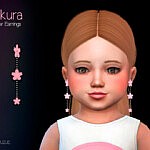 Sakura Toddler Earrings sims 4 cc