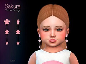 Sakura Toddler Earrings sims 4 cc